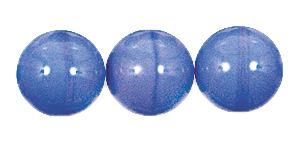 Glass Beads 6mm Op Blue Round Smooth