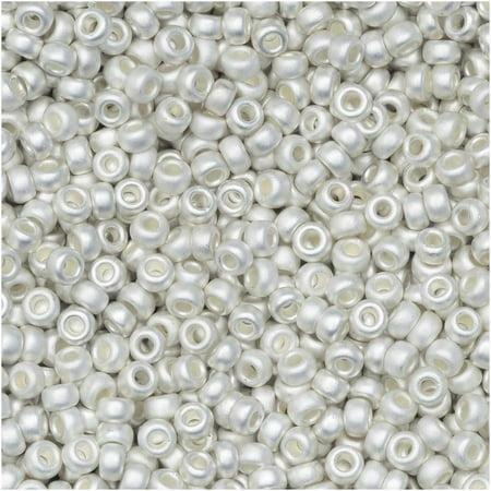 Miyuki Seed Bead 11/0 Frosted Sterling Silver Plated 24 Gm