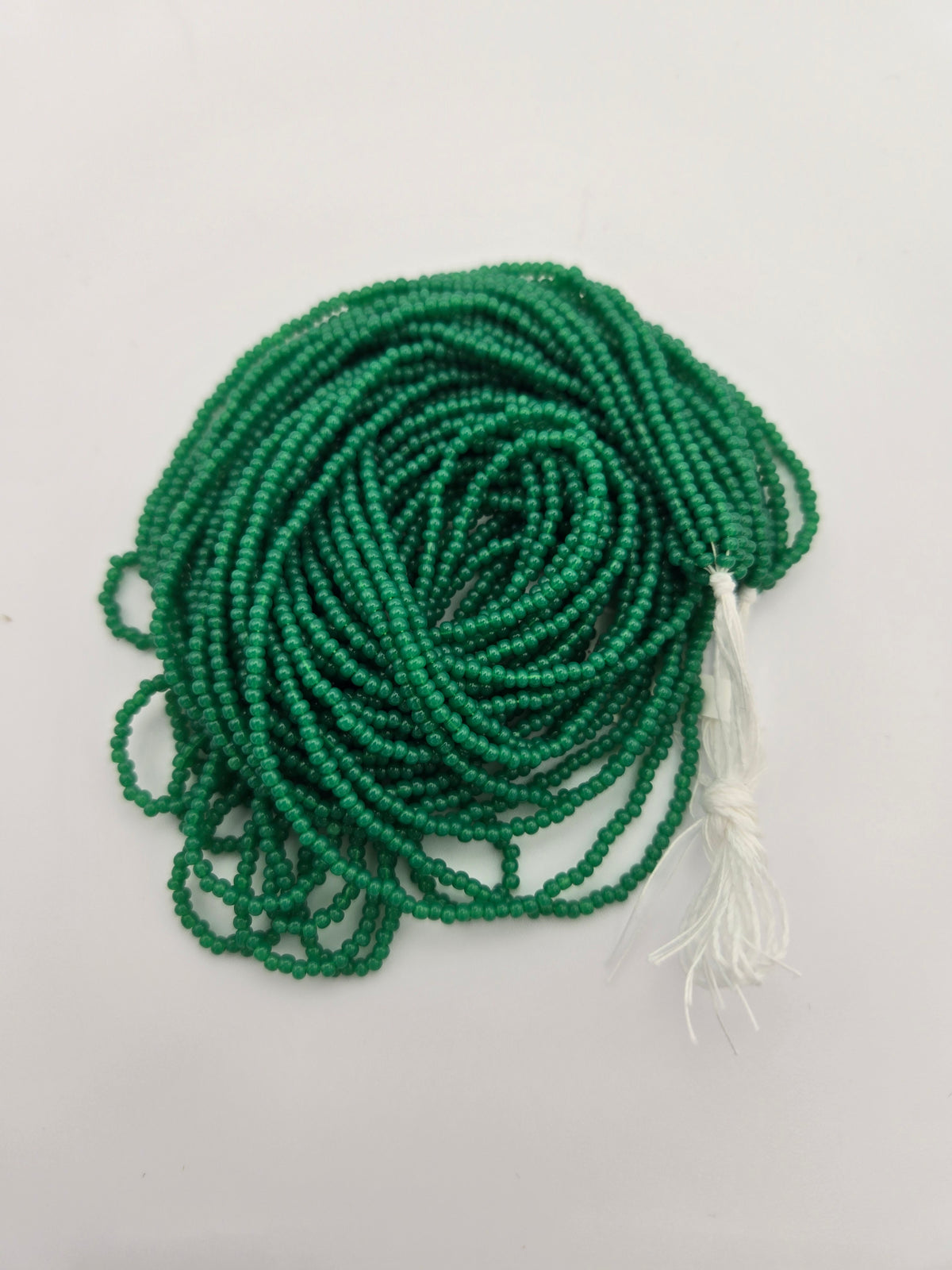 Czech 11/0 Op Oily Green Strung