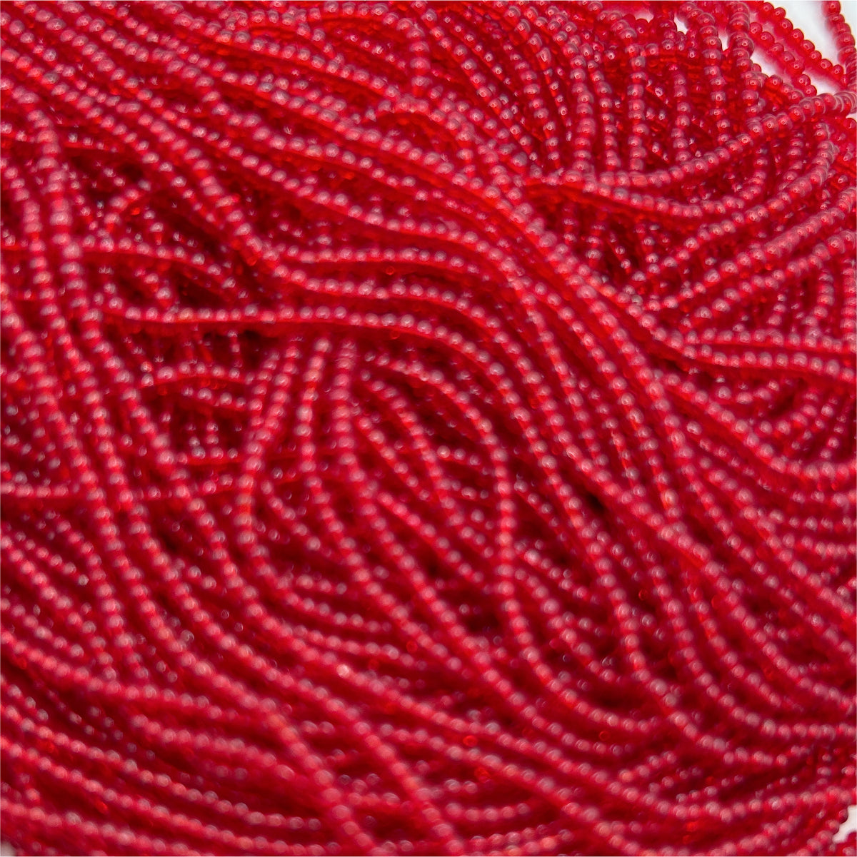 Czech 15/0 Tr Red Seed Beads