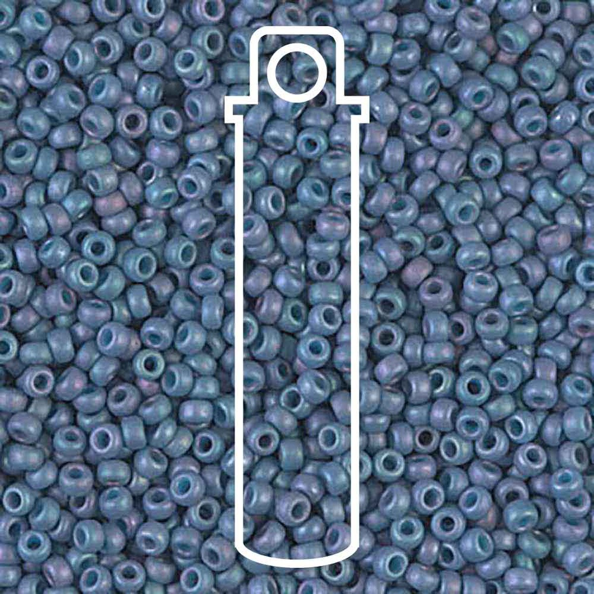 Miyuki Seed Beads 11/0 Matte Metallic Steel Blue Luster