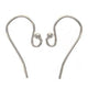 Hook Ear Wire 20mm W 2mm Ball Silver Plate- 40 pcs