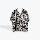 Adult Ribbon Shirt Black/White Short Sleeve Size 5XL