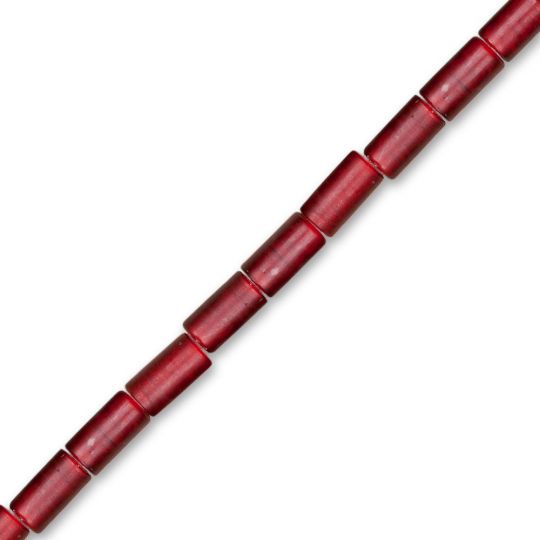 Yellow Core Beads - Tubes, Strand