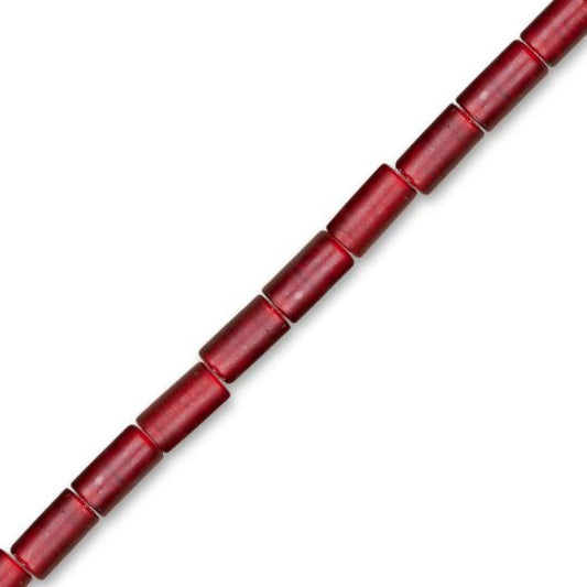 Yellow Core Beads - Tubes, Strand
