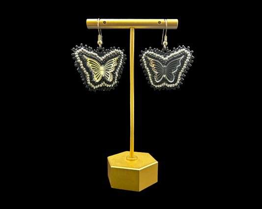 Beaded Butterfly Earrings (Shelly Lemieux)