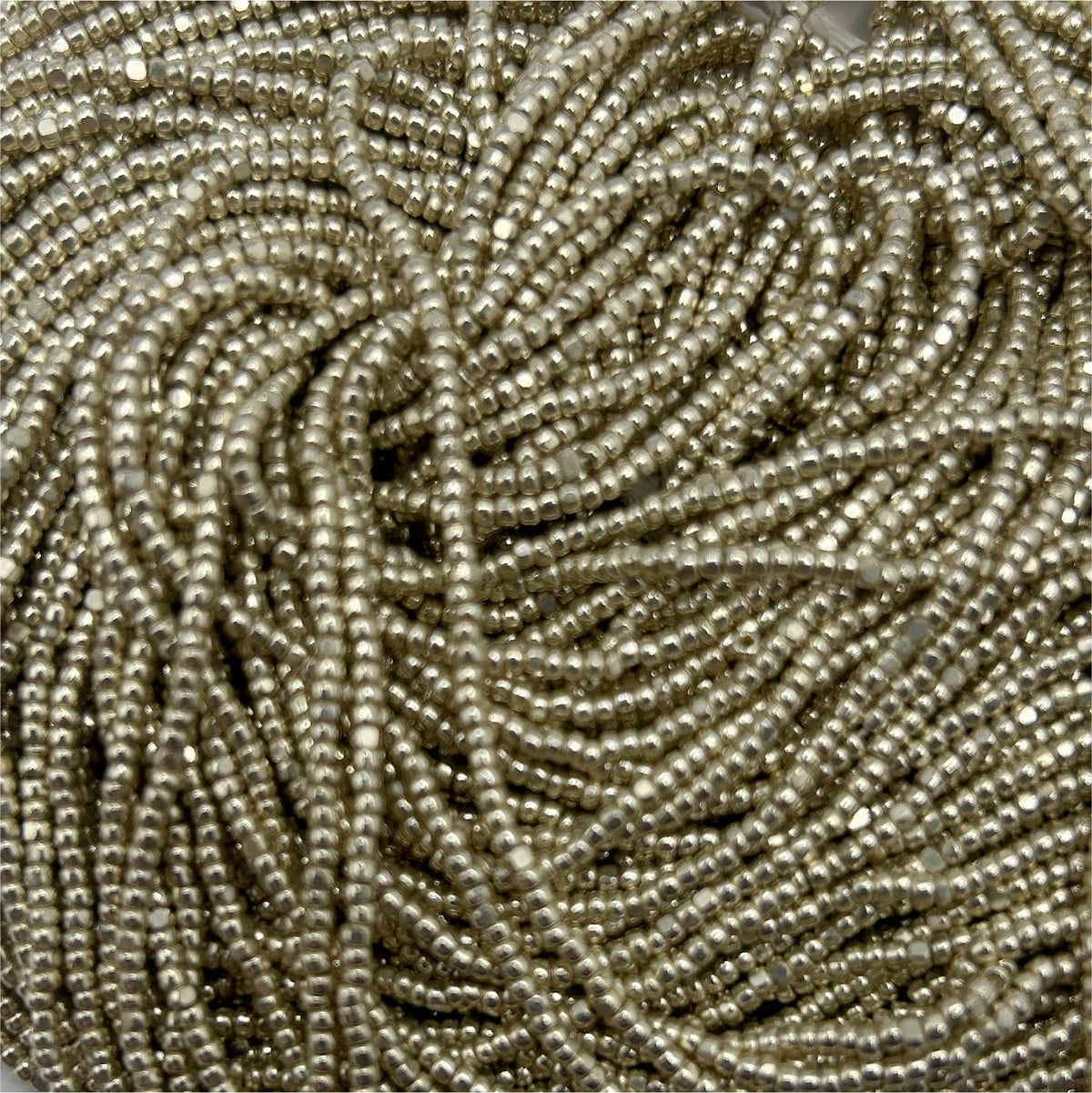 Czech 13/0 Silver Metallic Charlotte Cut