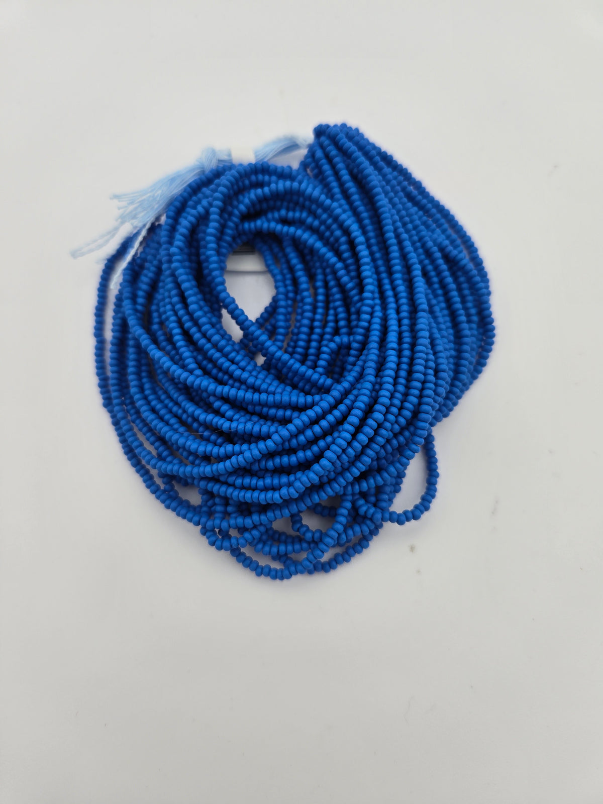 Czech 11/0 PermaLux Dyed Chalk Blue Matte Strung