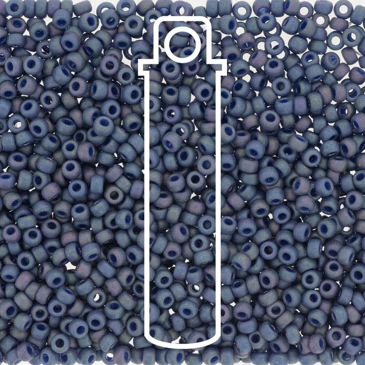 Miyuki Round 15/0 Frost Op Glaze Rnbw Nebula Blue 8.2 Gm/Tb