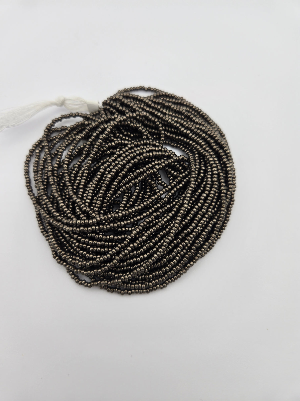 Czech Seed Bead 11/0 Metallic Steel Terra Strung