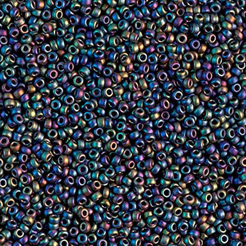 Miyuki Round 15/0  Matte Opaque Multi Iris