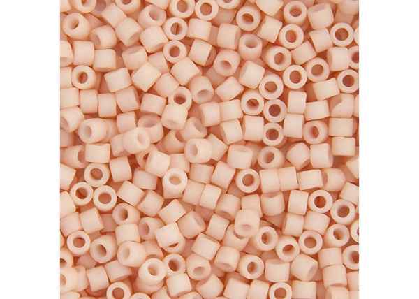 Miyuki Delica 11/0 5.2g Vial Light Rose Opaque Matte Gold Luster
