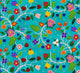 CF Hand Beaded Floral-Turquoise