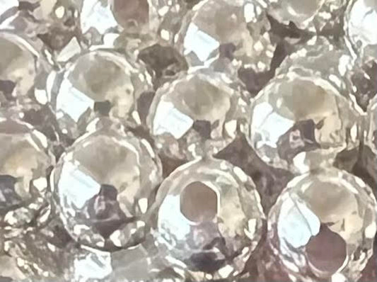 Hollow Nickel Round Beads 6mm