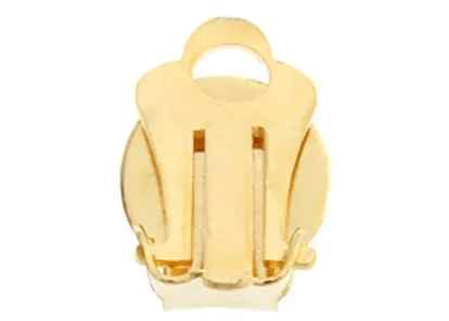 Earring Clip On Flat Gold 10mm