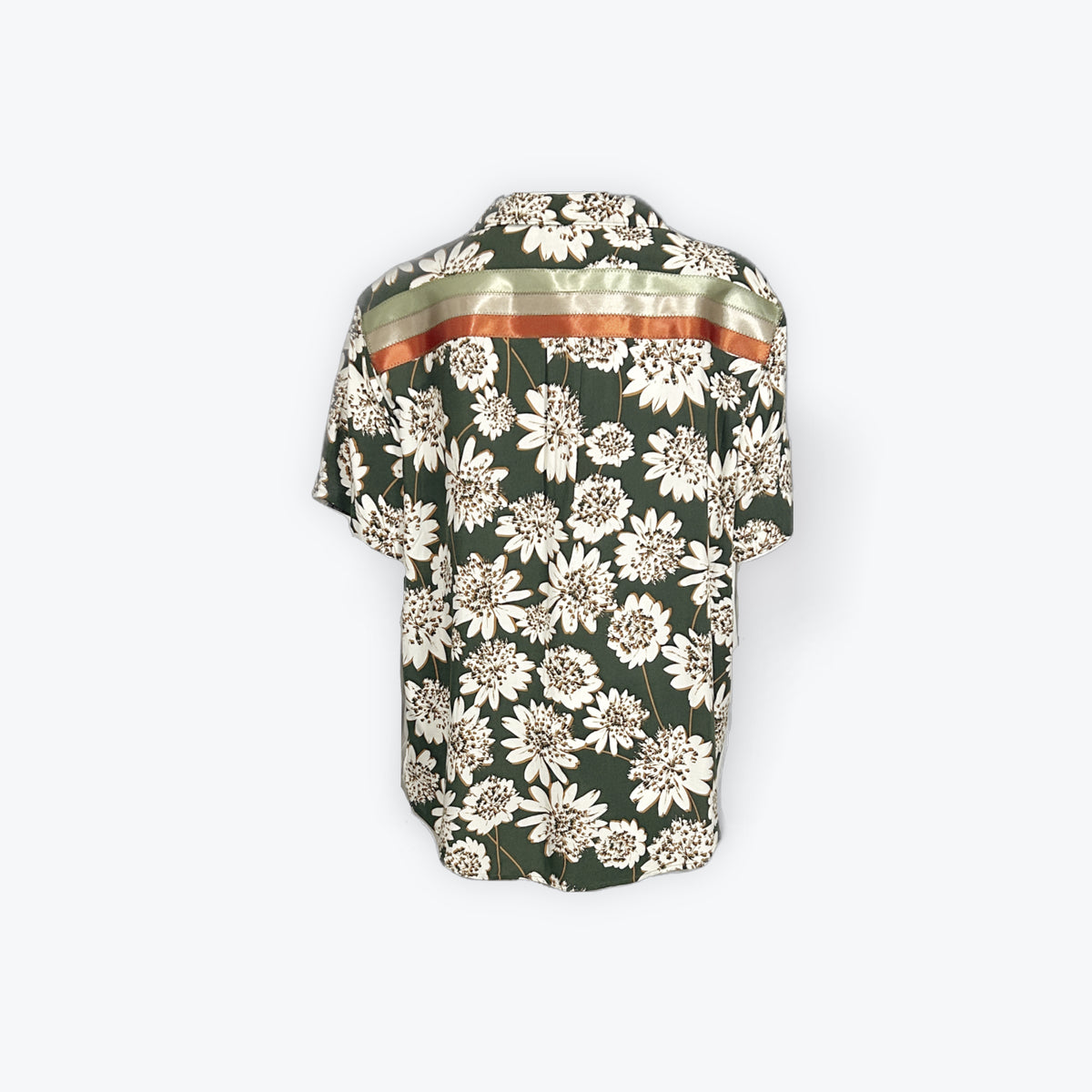 Adult Ribbon Shirt Green Floral Size 2XL