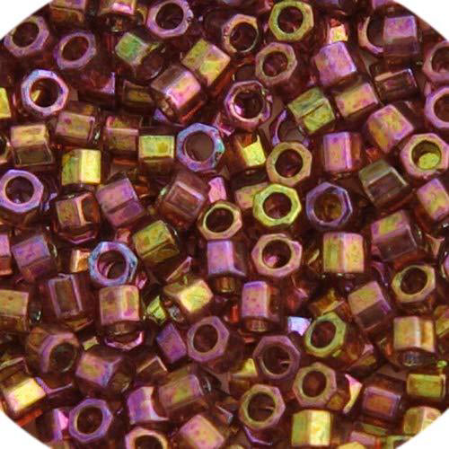 Miyuki Delica 11/0 Cut Red Tr Gold Luster