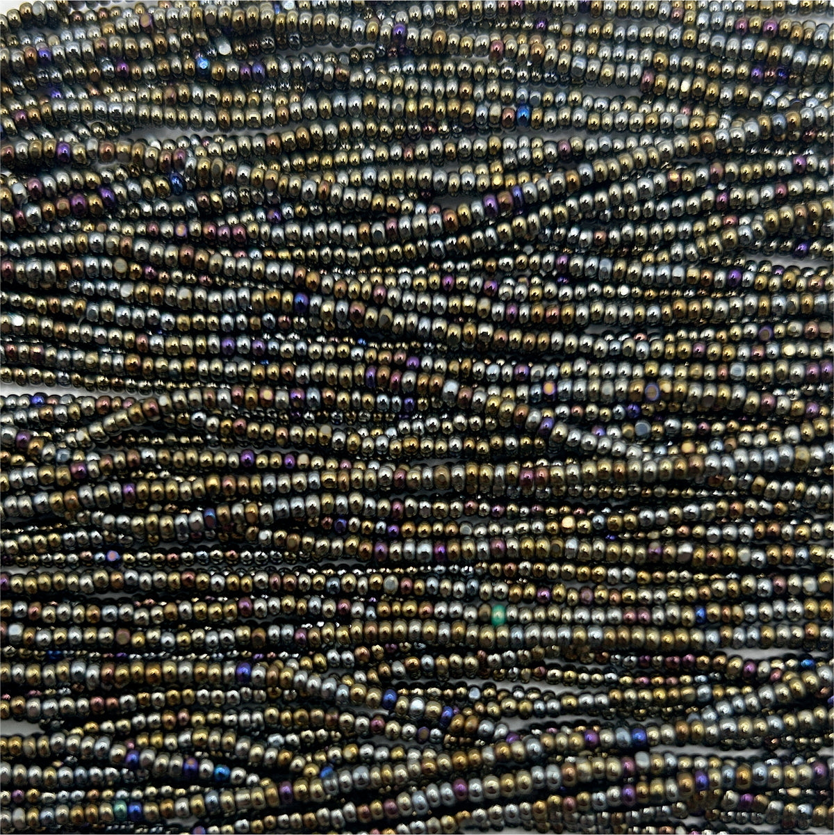 Czech 13/0 Brown Iris Metallic Charlotte Cut