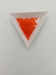 Fire-Polished Glass, Tr. Orange, 4mm Faceted Round, Approx. 100 per bag.