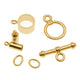 Kumihimo 7pc Findings Kit Barrel 3mm Gold Plate