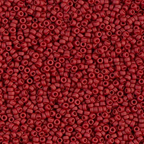 Miyuki Round 15/0  Matte Metallic Dark Maroon Red