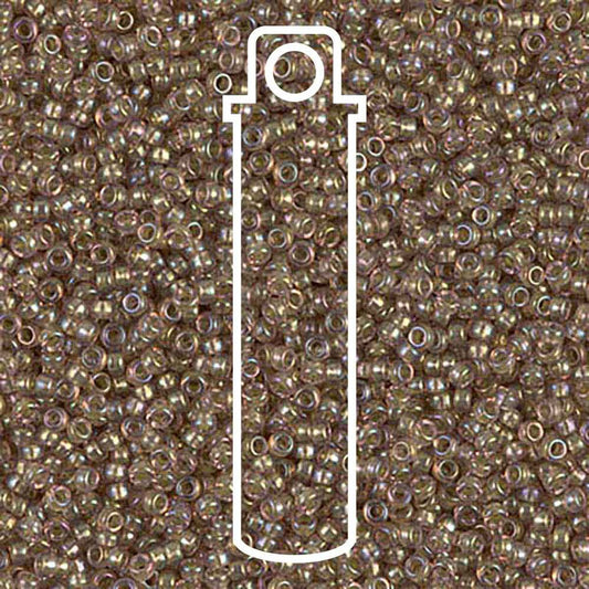 Miyuki Round 15/0 Sparkle Taupe Line Smoky Amethyst Ab
