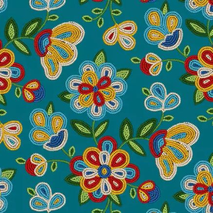 CF Floral Beaded-Turquoise