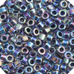 Miyuki Delica 11/0 5.2g vial Dark Blue AB Lined-Dyed