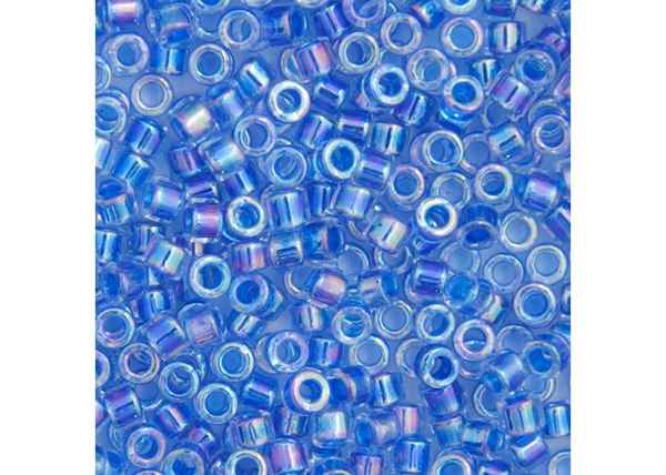 Miyuki Delica 11/0 5.2g vial Blue AB Lined-Dyed