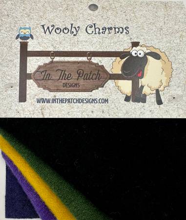 Wooly Charms 5in x 5in Pansies 5ct