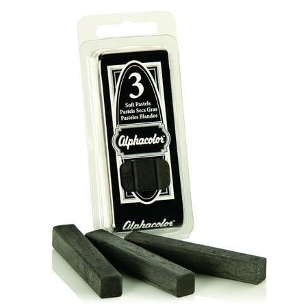 Alphacolor Soft Pastels Charcoal 3Pack