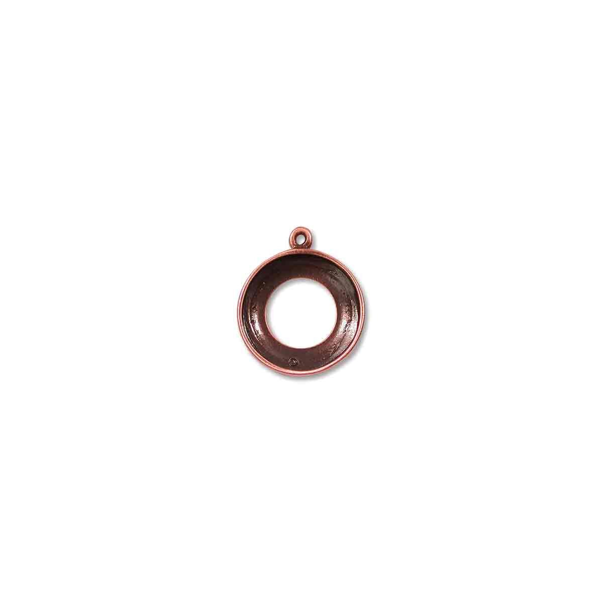 PENDANT 20MM 4139-1 RING COPPER FINISH