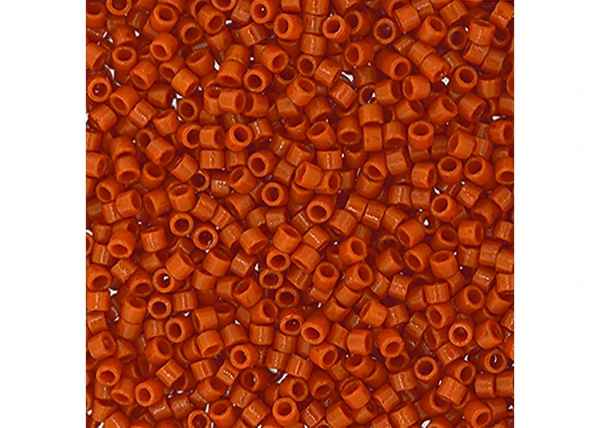 Miyuki Delica 11/0 5.2g Vial Duracoat Opaque Dyed Pumpkin Orange