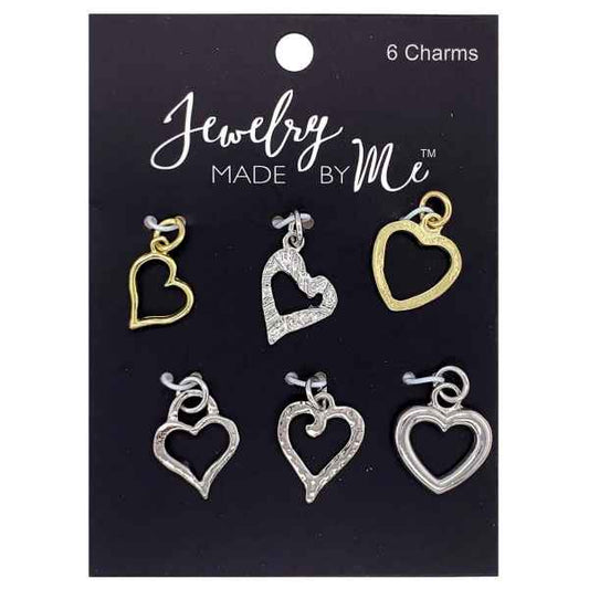 Charms Heart Multi 6 Pieces