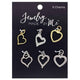 Charms Heart Multi 6 Pieces