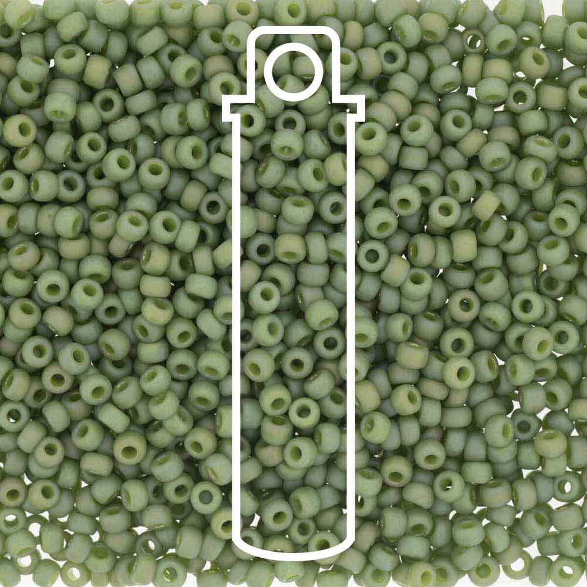 Miyuki Seed Bead 11/0 Frost Opaque Glaze Rainbow Kiwi