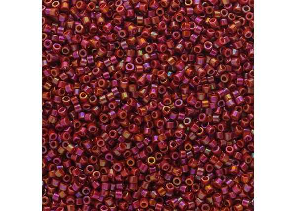 Miyuki Delica 11/0 5.2g Vial Opaque Glazed Red Cherry AB