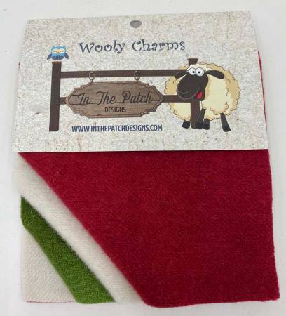 In The Patch Designs Wooly Charms Candy Cane Red/White