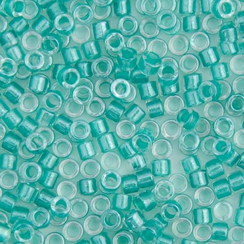 Miyuki Delica 11/0 5.2g Vial Aqua Green Sparkle Crystal Lined