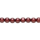 Round Glass Pearls 6mm burgundy