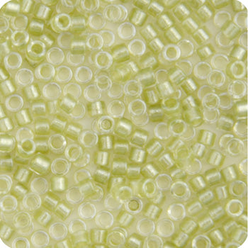 Miyuki Delica 11/0 5.2g Vial Green Celery Sparkle Crystal Lined