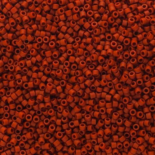 Miyuki Delica 11/0 5.2g Vial Frosted Glazed Red Matte