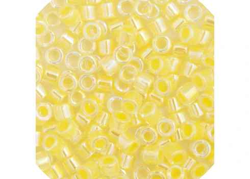 Miyuki Delica 11/0 5.2g vial Pale Yellow Lined-Dyed