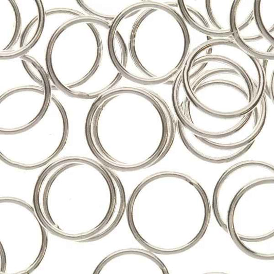 Jump Ring Closed 8mm Sterling Silver 10 pcs