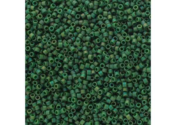 Miyuki Delica 11/0 5.2g Vial Frosted Glazed Rainbow Green