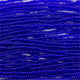 Czech Seed Bead 11/0 Transparent Royal Blue Strung