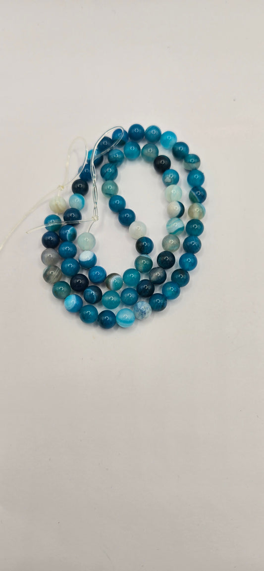 Blue Stripe Agate (Strung)