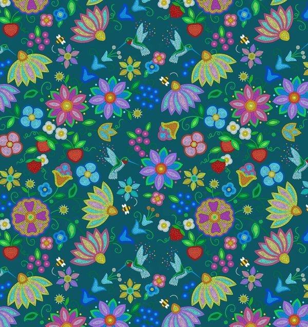 Grandma's Garden-Turquoise