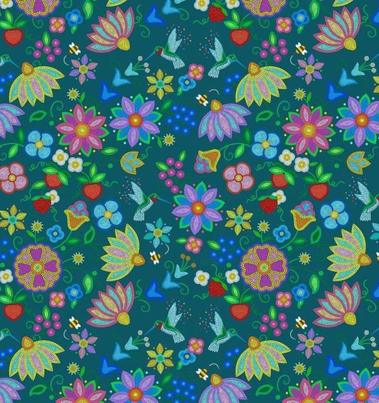Grandma's Garden-Turquoise