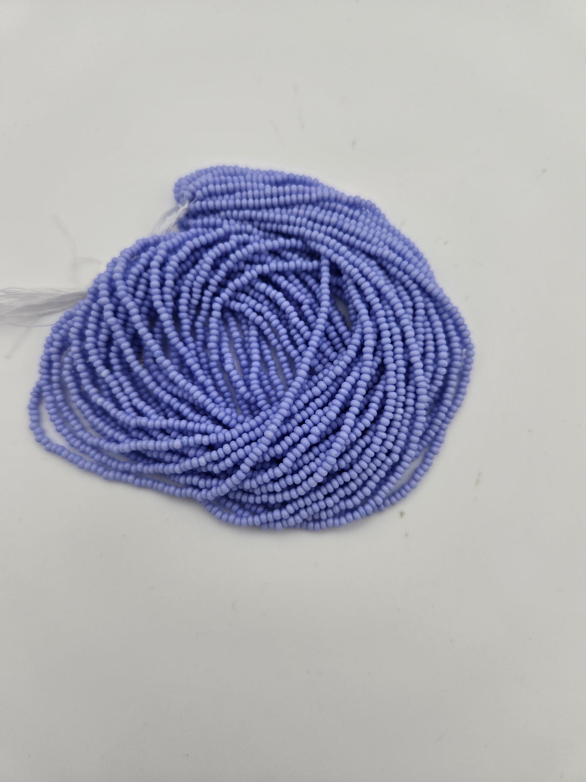 Czech 11/0 Dyed Chalk Light Violet Solgel Strung